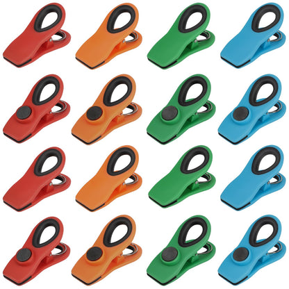 TACGEA Chip Clips, Magnetic Bag Clips Food Storage, 16 Pack, Neutral Color