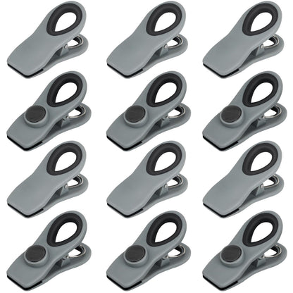 TACGEA Chip Clips, Magnetic Chip Bag Clips for Food Storage, 12 Pack, Black