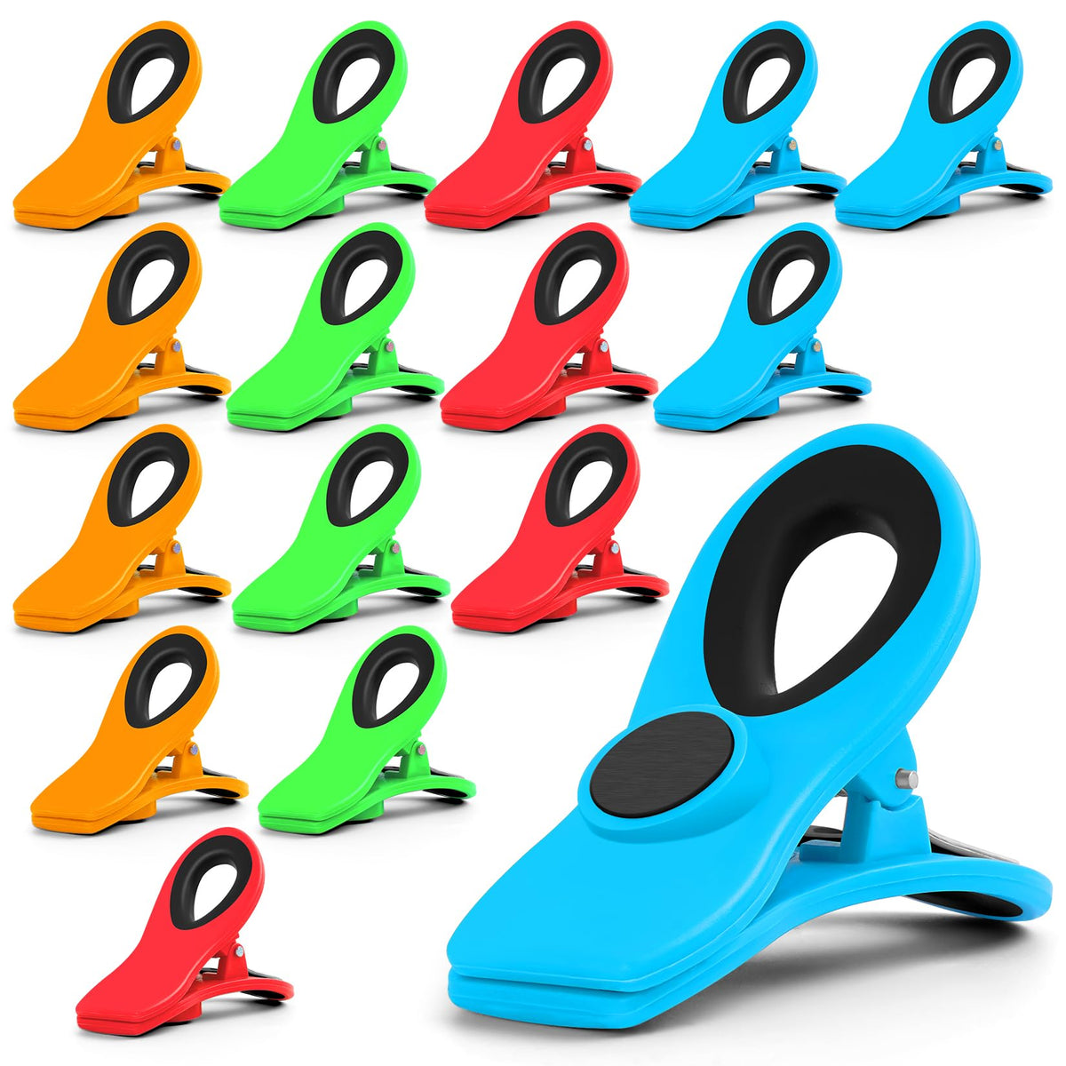 JETMORE 12 Pack Chip Clips Bag Clips, Magnetic Bag Clip for Food Storage