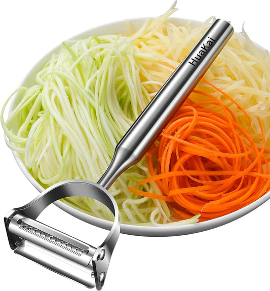 2 in 1 Stainless Steel Julienne Vegetable Peeler