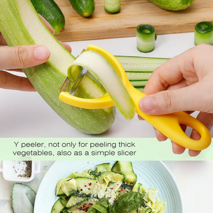 Senbowe Upgrade Potato Peeler for Kitchen, 6PCS Stainless Steel Vegetable Peeler, I and Y Veggie Food Peeler for Apple Fruit Carrot Zucchini Cucumber,Good Grip Makes Peeling Very Easy