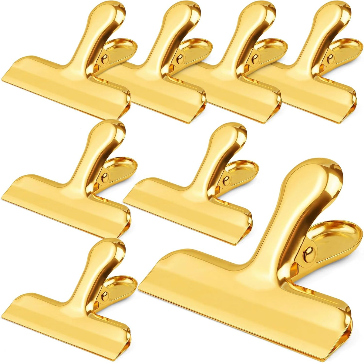 Funfery Chip Clips Bag Clips Gold Stainless Steel Clip for Food Storage