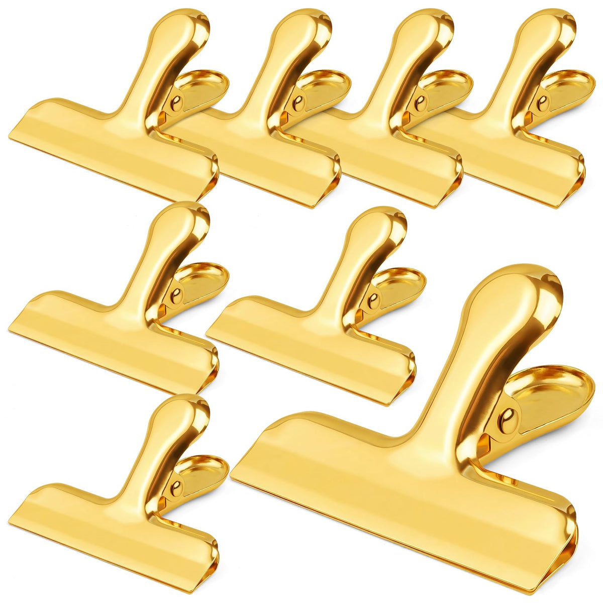 Funfery Chip Clips Bag Clips Gold Stainless Steel Clip for Food Storage