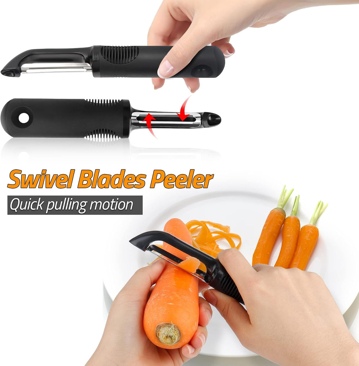 -BINGBING- Vegetable Peeler, Stainless Steel Potato Peeler with Sharp Blade