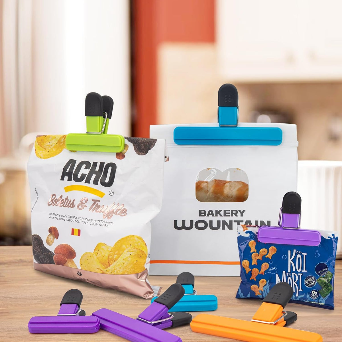 28 Pcs Chip Clips, Heavy Duty Sealing for Food Storage