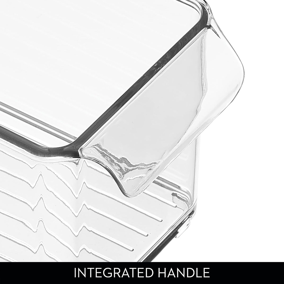 iDesign Stackable Fridge Storage Bin, Clear