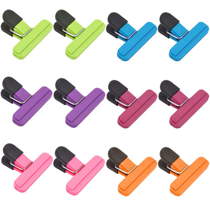 OWLKELA 12 Pcs Chip Clips,3 inch x 2.5 inch, Multicolor