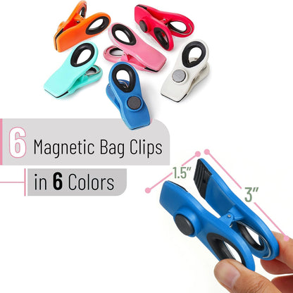Mr. Pen- Magnetic Chip Clips, 6 Pack, Airtight Seal