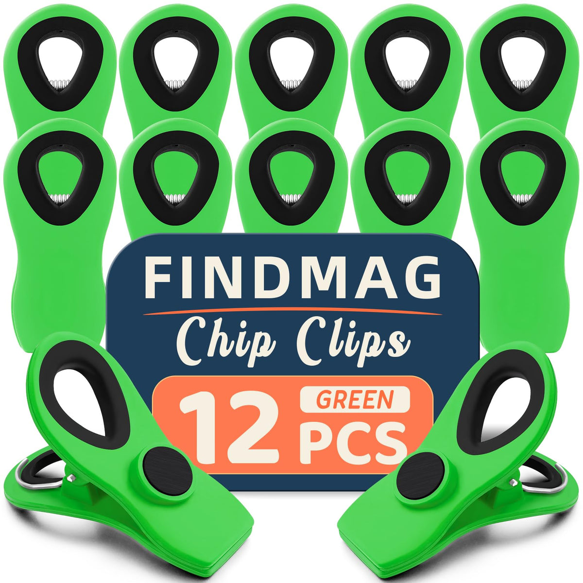 12 Pack Chip Clips, Chip Bag Clips for Kitchen, Black