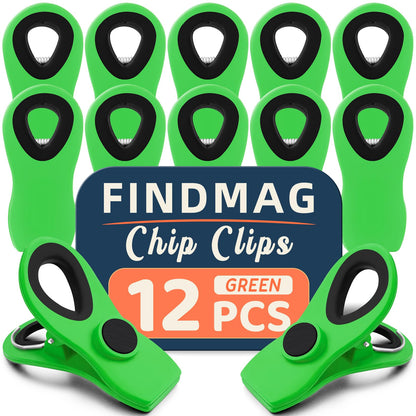 12 Pack Chip Clips, Chip Bag Clips for Kitchen, Black