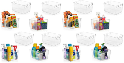 ClearSpace Clear Plastic Storage Bins – Pantry Organizers & Storage Containers, Cabinet Organizer - Home Organization Must Haves for Kitchen, Laundry Room, Office, Closet, Garage & Freezer