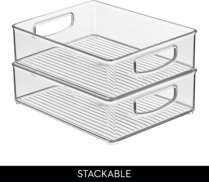 iDesign Stackable Pantry Bin, Clear