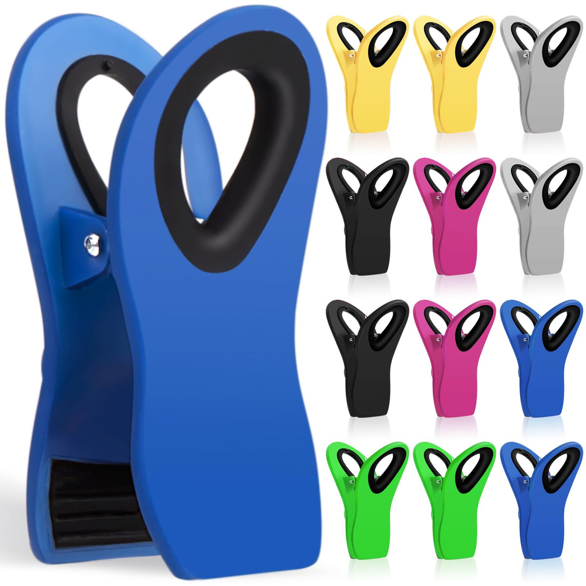 JETMORE 12 Pack Chip Clips Bag Clips, Magnetic Bag Clip for Food Storage