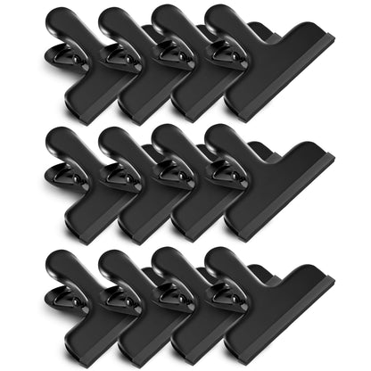 HOUSE AGAIN 8 Pack Stainless Steel Chip Bag Clips Covered with Silicone - NO More Sharp Edges - Color Coded for Food Bags - Air Tight Seal, Heavy Duty for Kitchen and Office, 3 Inches