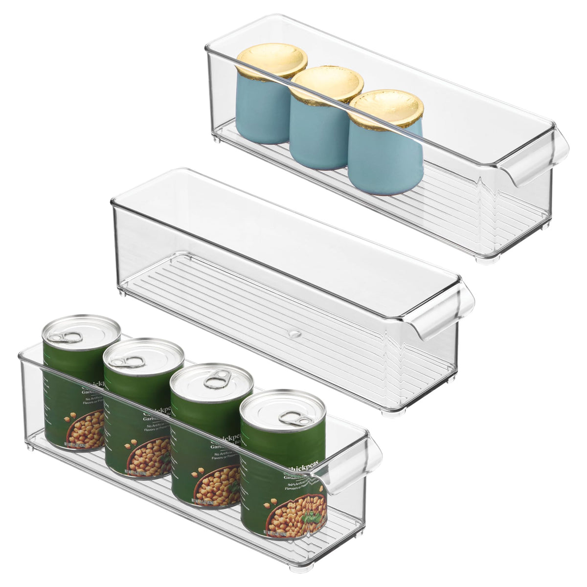 iDesign Stackable Fridge Storage Bin, Clear