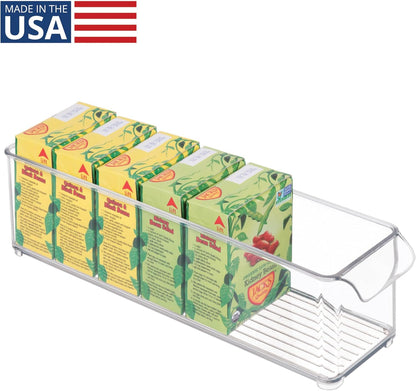iDesign Stackable Fridge Storage Bin, Clear