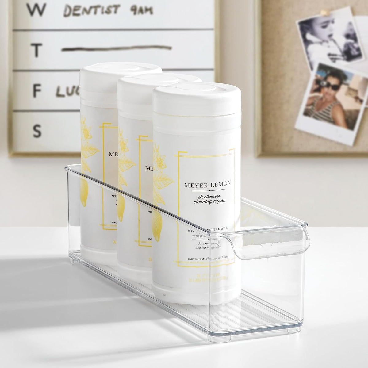 iDesign Stackable Fridge Storage Bin, Clear