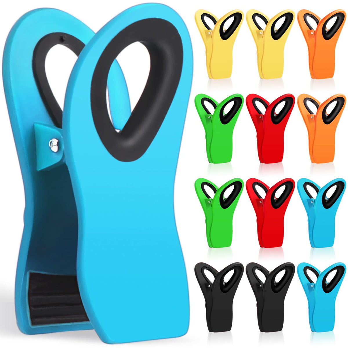 JETMORE 12 Pack Chip Clips Bag Clips, Magnetic Bag Clip for Food Storage