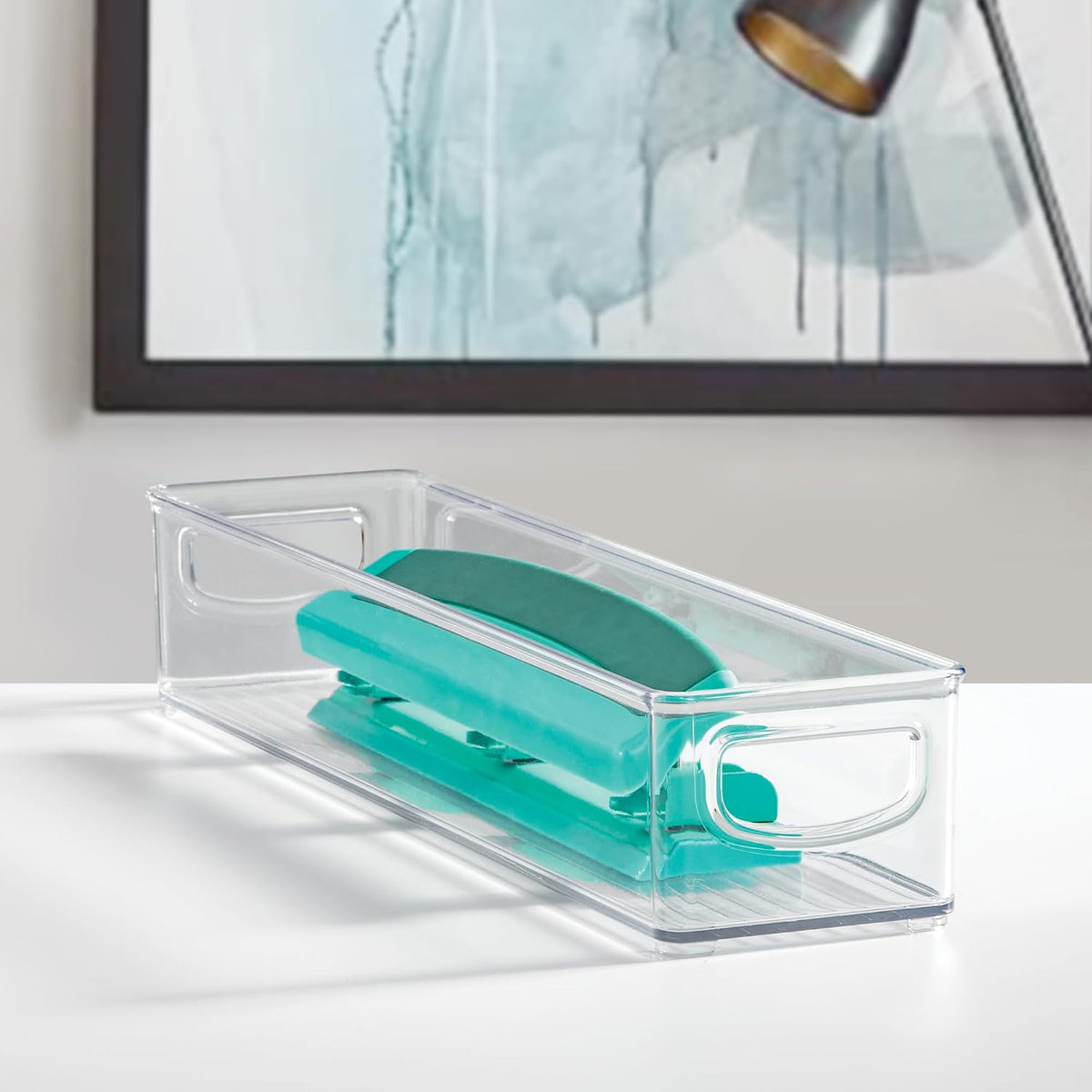 iDesign Slim Storage Bin Organizer, Extra Long Narrow