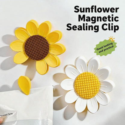Sunflower-Shaped Magnetic Chip Clips, Petal Style Bag Clips