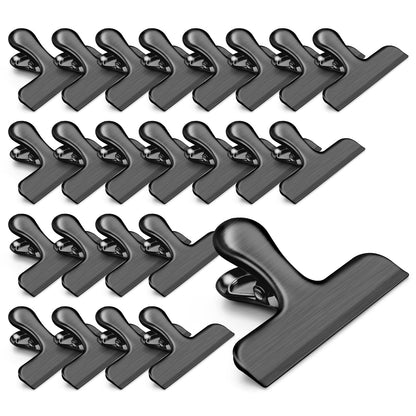 VNDUEEY 12 Pack Stainless Steel Chip Bag Clips, Chip Clips for Food Bags, Heavy Duty Metal Clip for Kitchen and Office to Seal Coffee Bags, Paper Sheets, Air Tight Seal-3 Inches, Multicolor