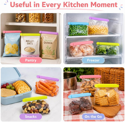 Tmflove 12 PCS Sealing Clips for Food and Snack Bag(2.75 in, 4.33 in, 6.29 in)