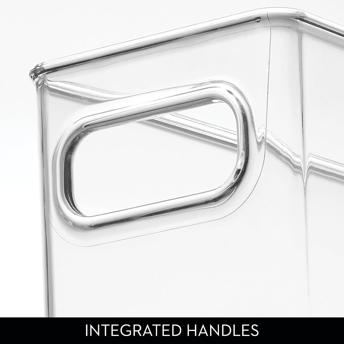 iDesign Stackable Fridge Bin with Handles, Set of 2, Clear