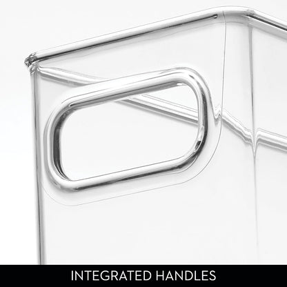 iDesign Stackable Fridge Bin with Handles, Set of 2, Clear