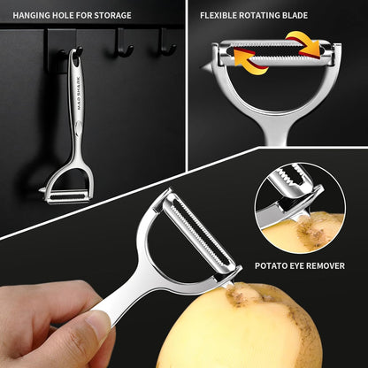 MAD SHARK Vegetable Peeler,Ultra Sharp Y Serrated Blade Peelers for Kitchen