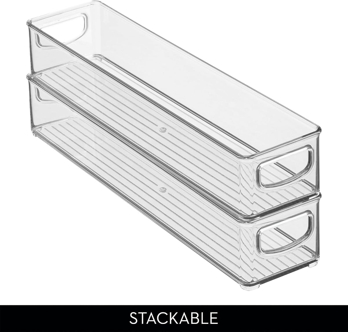 iDesign Slim Storage Bin Organizer, Extra Long Narrow