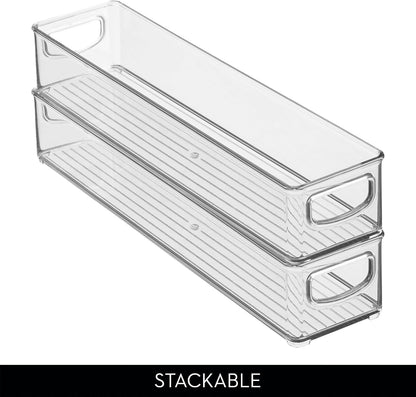 iDesign Slim Storage Bin Organizer, Extra Long Narrow