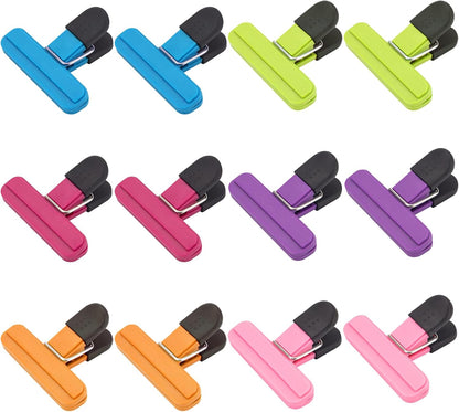 12 Pack Chip Clips, Plastic Heavy Duty Seal Grips, 3 x 2.5 Inch