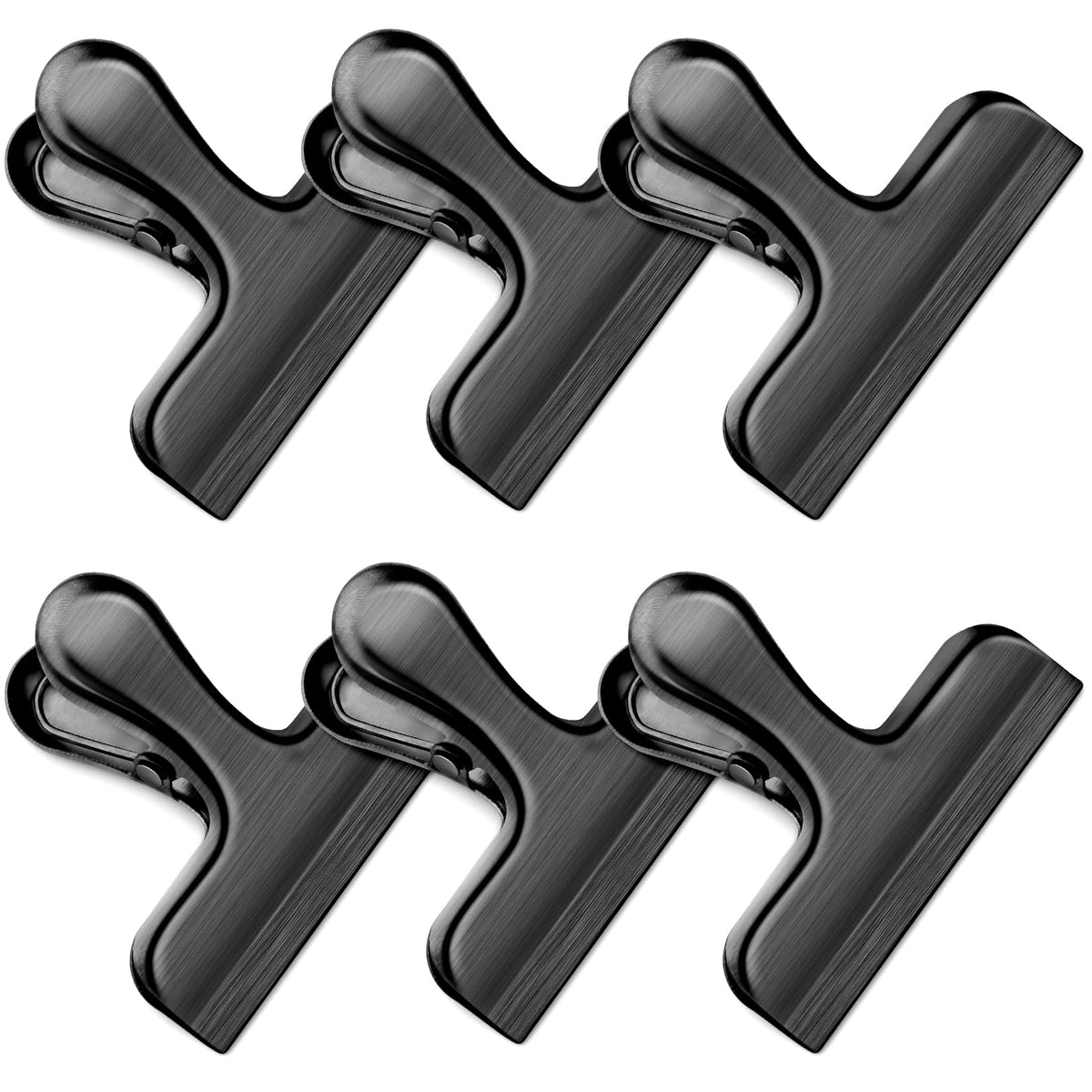ANZNKU 6 Pack Chip Clips Bag Clips for Food Snack Kitchen Storage(Silver)