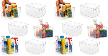 ClearSpace Clear Plastic Storage Bins – Pantry Organizers & Storage Containers, Cabinet Organizer - Home Organization Must Haves for Kitchen, Laundry Room, Office, Closet, Garage & Freezer