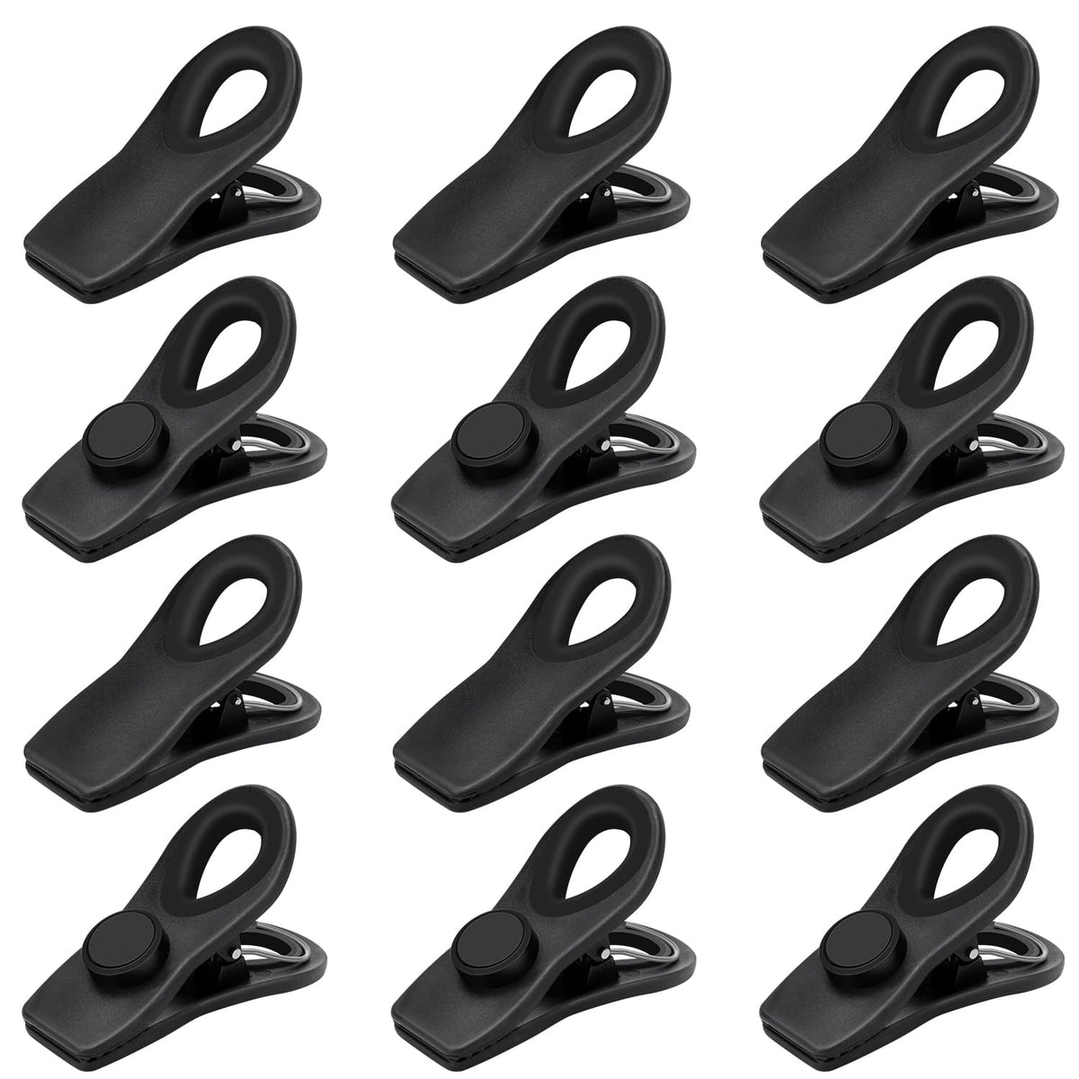 TACGEA Chip Clips, Magnetic Bag Clips Food Storage, 16 Pack, Neutral Color
