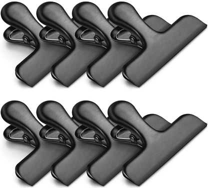 FINDMAG Bag Clips, 8 Pack Chip Clip Set for Kitchen Storage Use, Silver