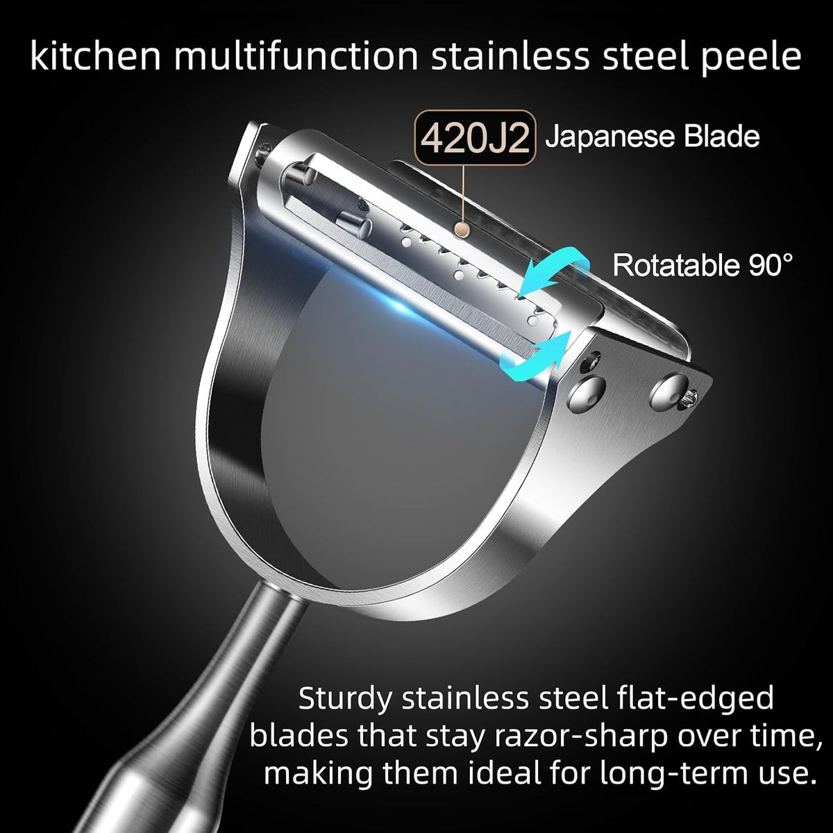 2 in 1 Stainless Steel Julienne Vegetable Peeler