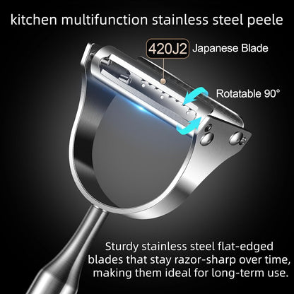 2 in 1 Stainless Steel Julienne Vegetable Peeler