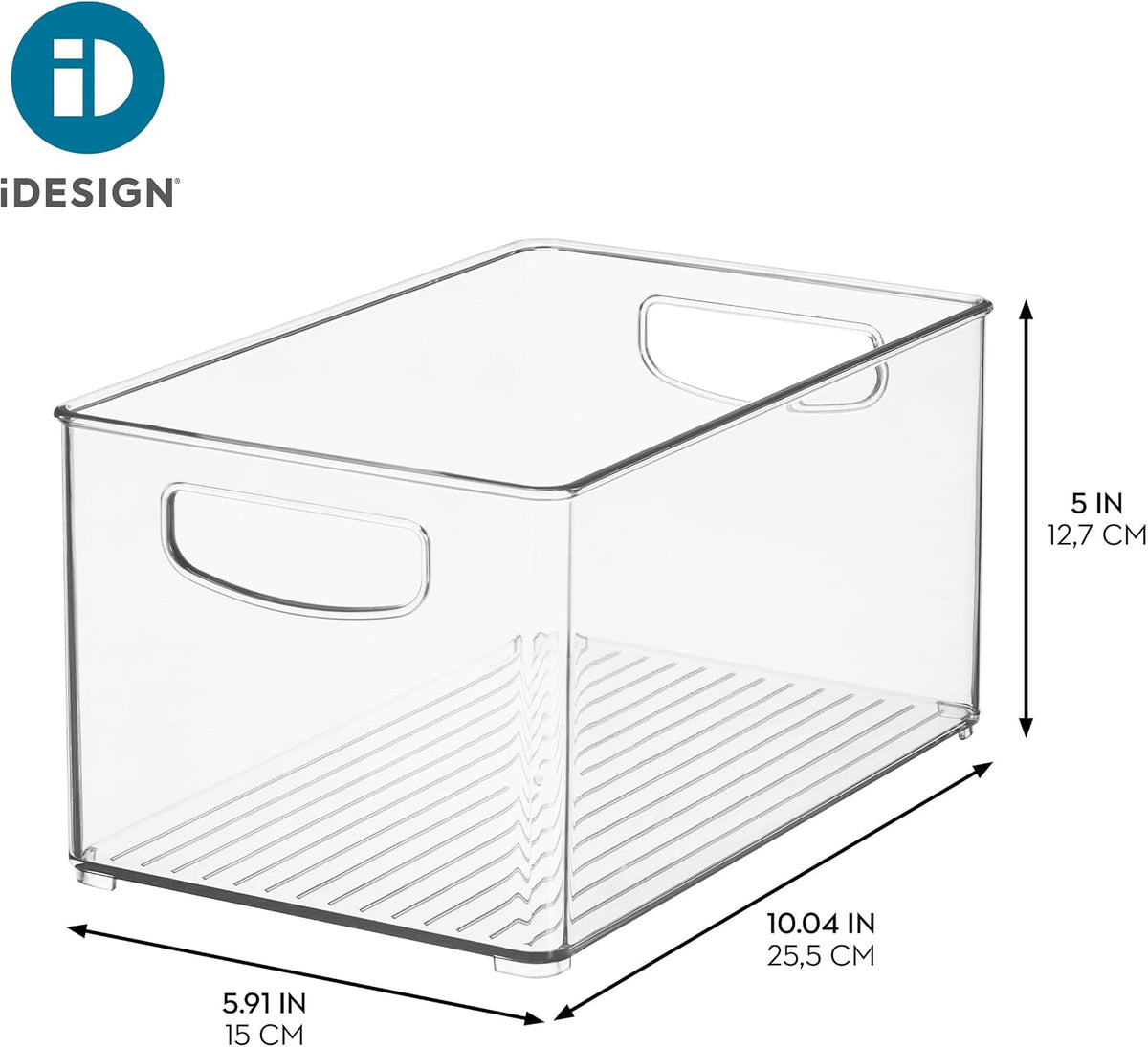iDesign Stackable Clear Plastic Bin