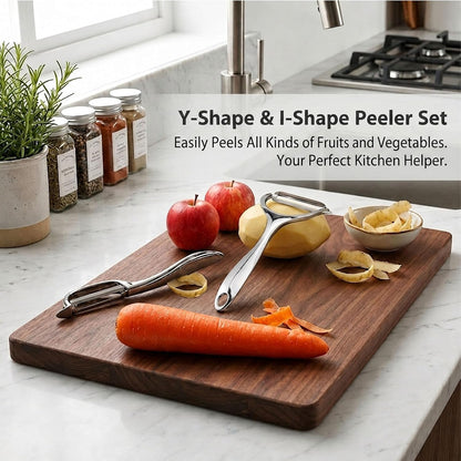 Vegetable Peeler for Kitchen with 2 Orange Citrus Peelers 1 Brush