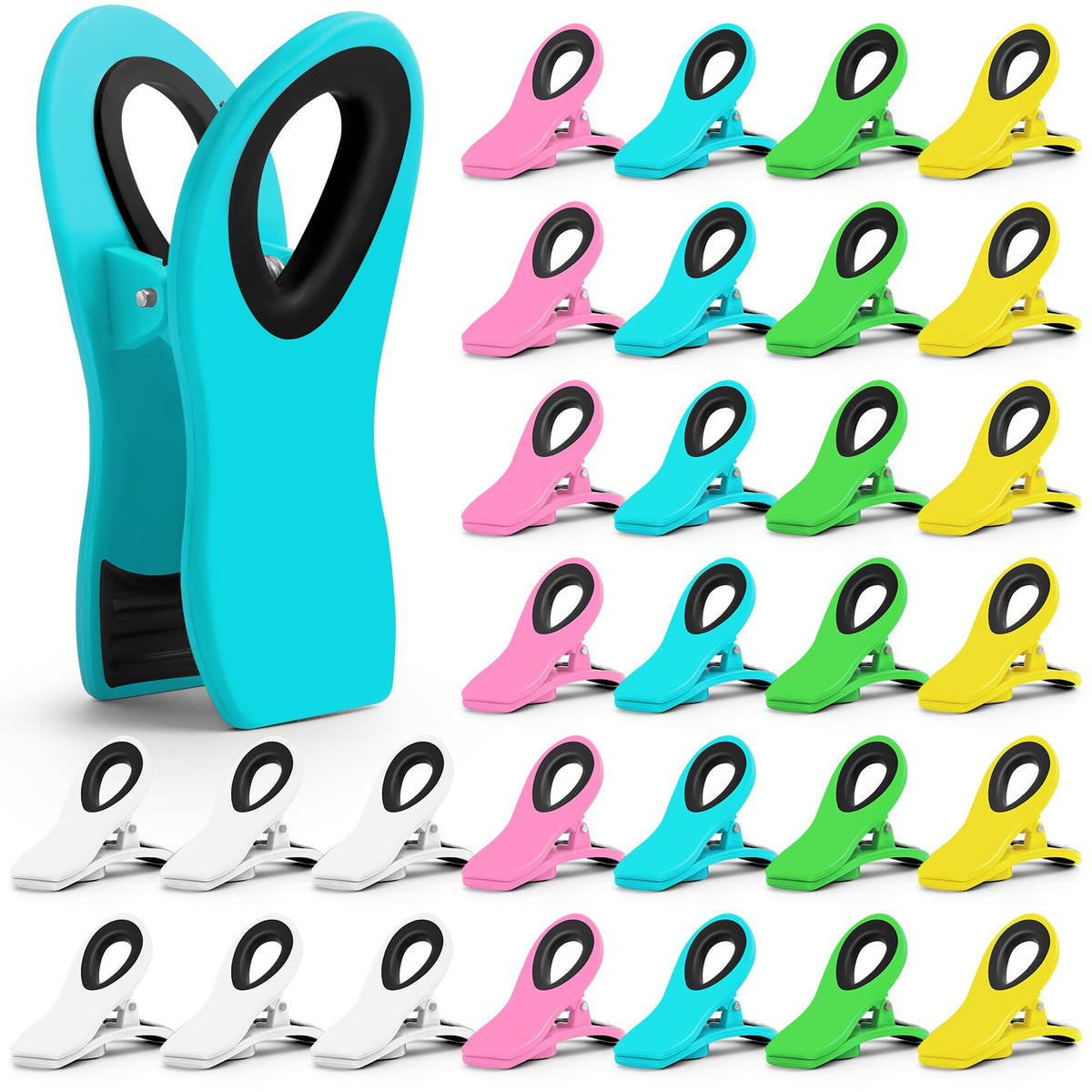 JETMORE 12 Pack Chip Clips Bag Clips, Magnetic Bag Clip for Food Storage
