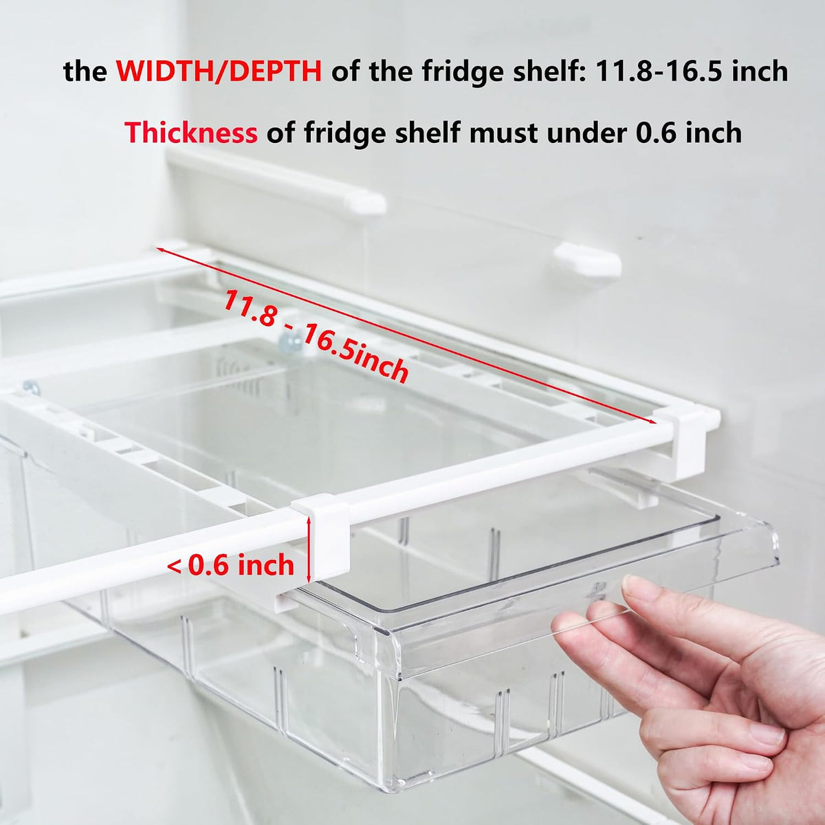 1Pack Refrigerator Organizer Bins Refrigerator Drawer Fridge Organizers