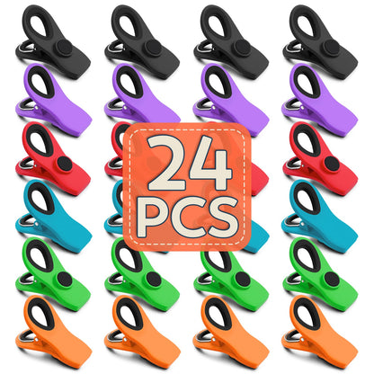 12 Pack Chip Clips, Chip Bag Clips for Kitchen, Black