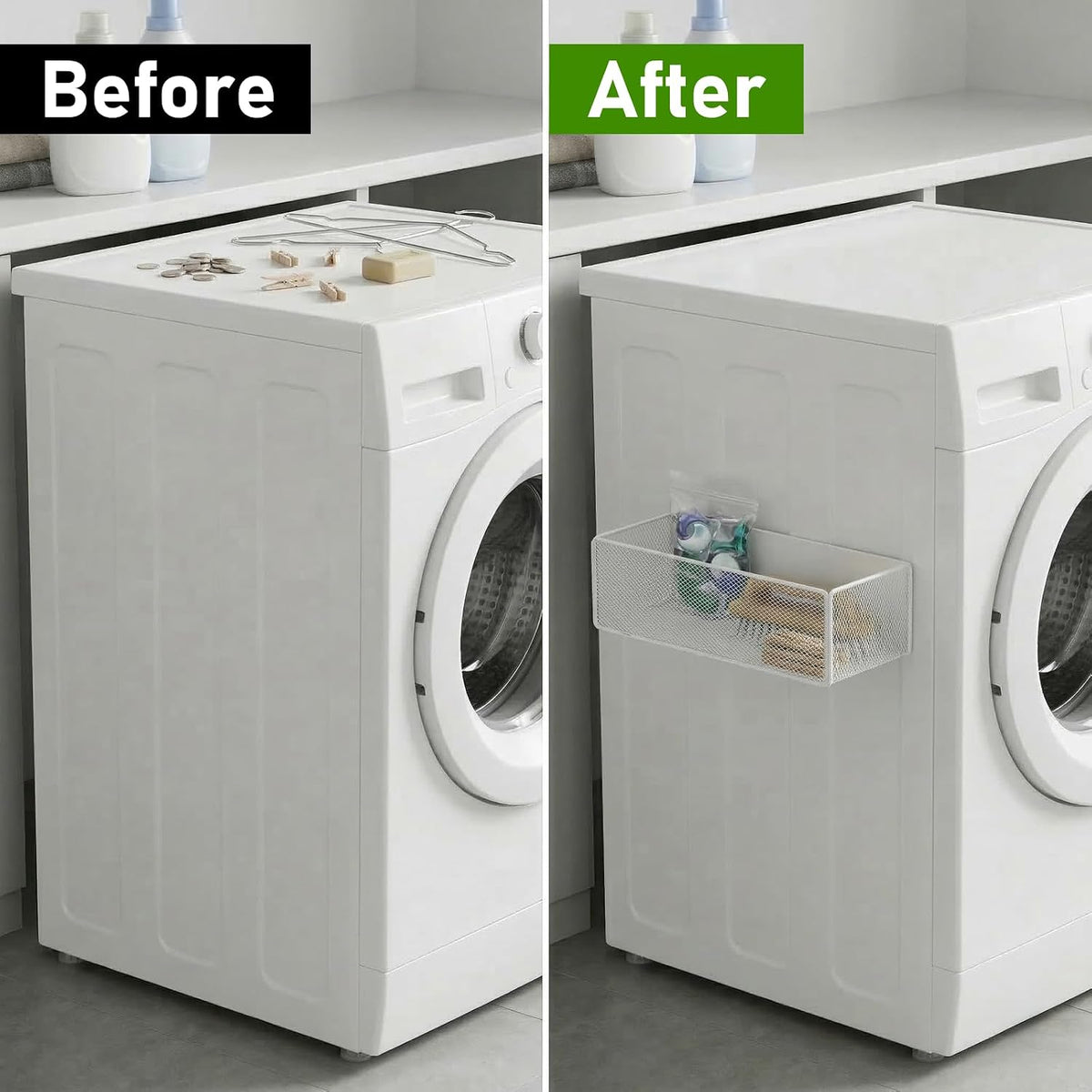2 Pcs Magnetic Basket For Fridge