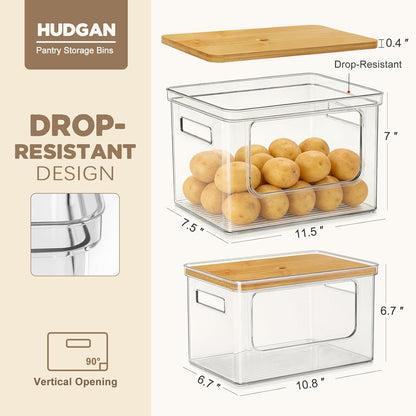 Hudgan Potato and Onion Storage Bin for Pantry Organizer, Veggie Container
