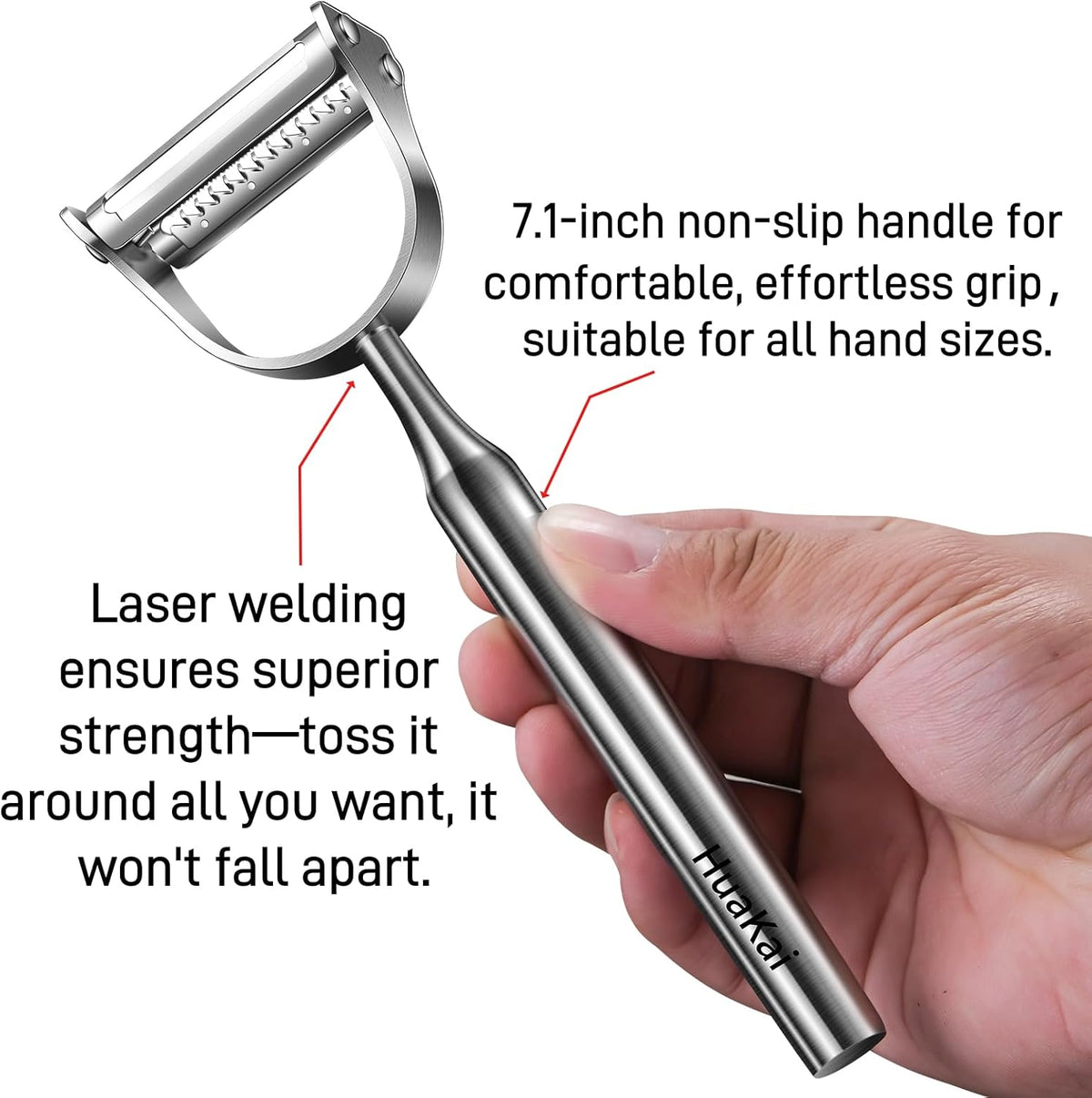 2 in 1 Stainless Steel Julienne Vegetable Peeler