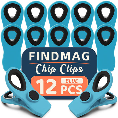12 Pack Chip Clips, Chip Bag Clips for Kitchen, Black