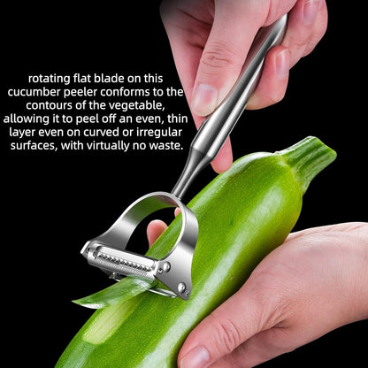 2 in 1 Stainless Steel Julienne Vegetable Peeler