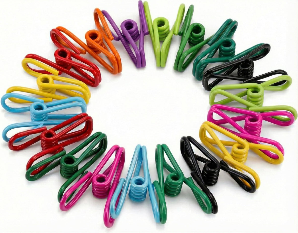 Mr. Pen- PVC-Coated Utility Clips, 2 Inch, 18 Pack, Colorful
