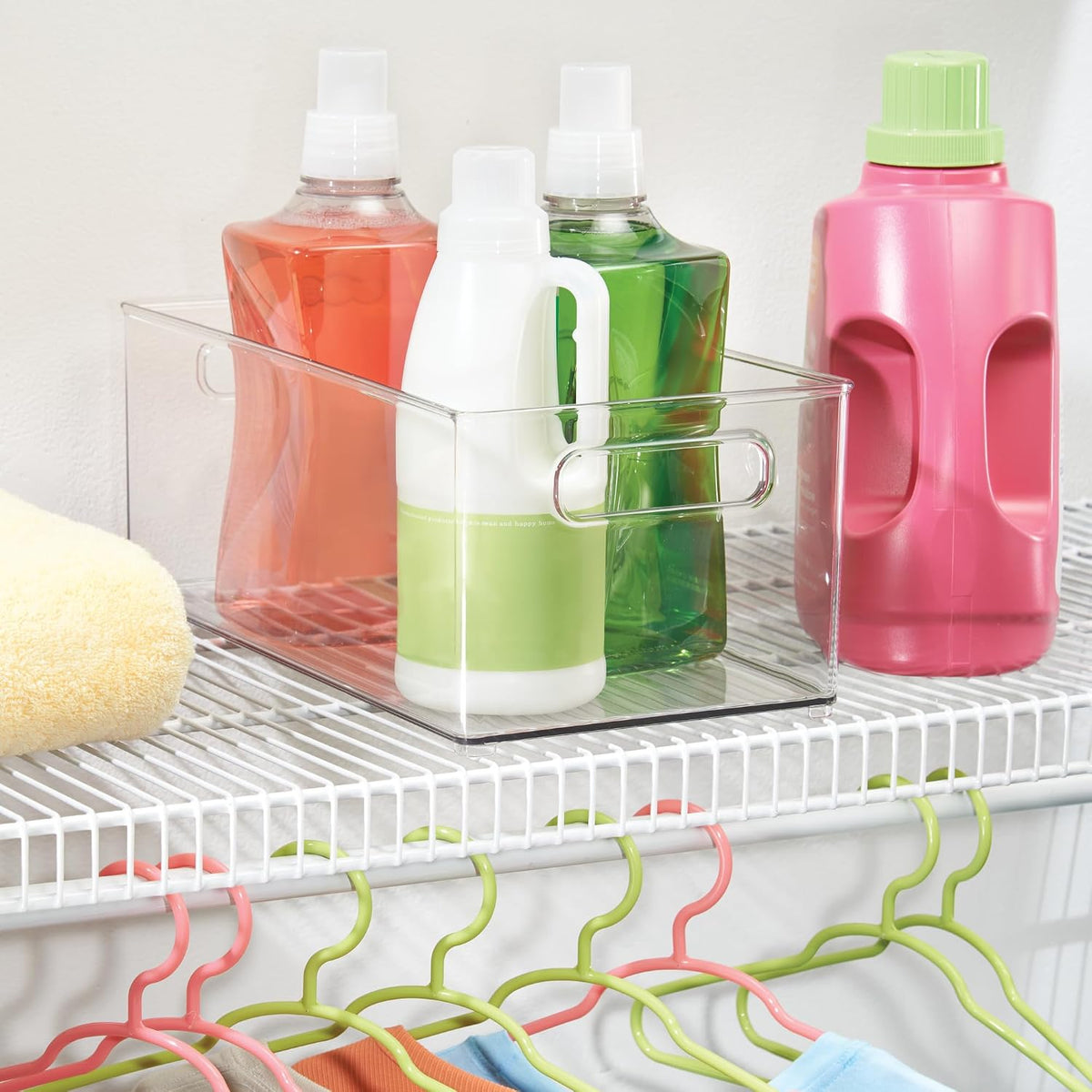 iDesign Kitchen Binz Stackable Organizer, 8" x 6" x 14.5", Clear